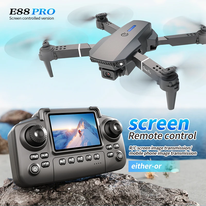 Dron profesional E88 PRO con p - Drone Camera Professional reseña y precio